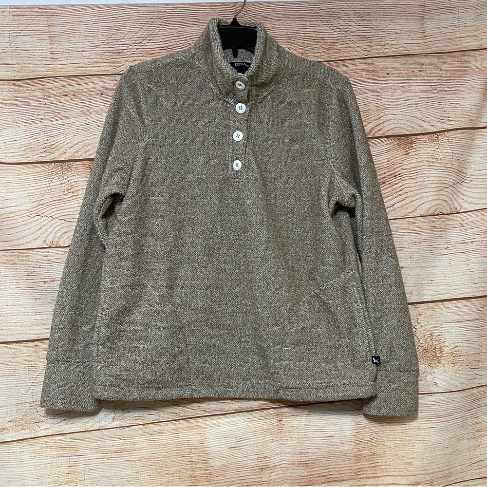 Eddie‎ Bauer Women's Fuzzy Pullover Sweater Size Small Pumice